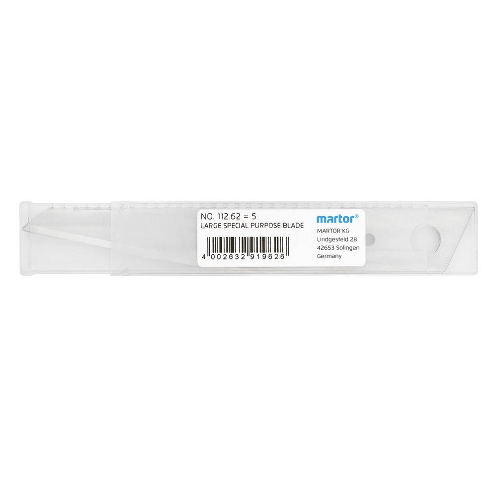 Thumbnail - Martor Cuttermesser MARTOR 112.62 Ersatzklinge GROSSE SPEZIALKLINGE Standardschliff 5 St.