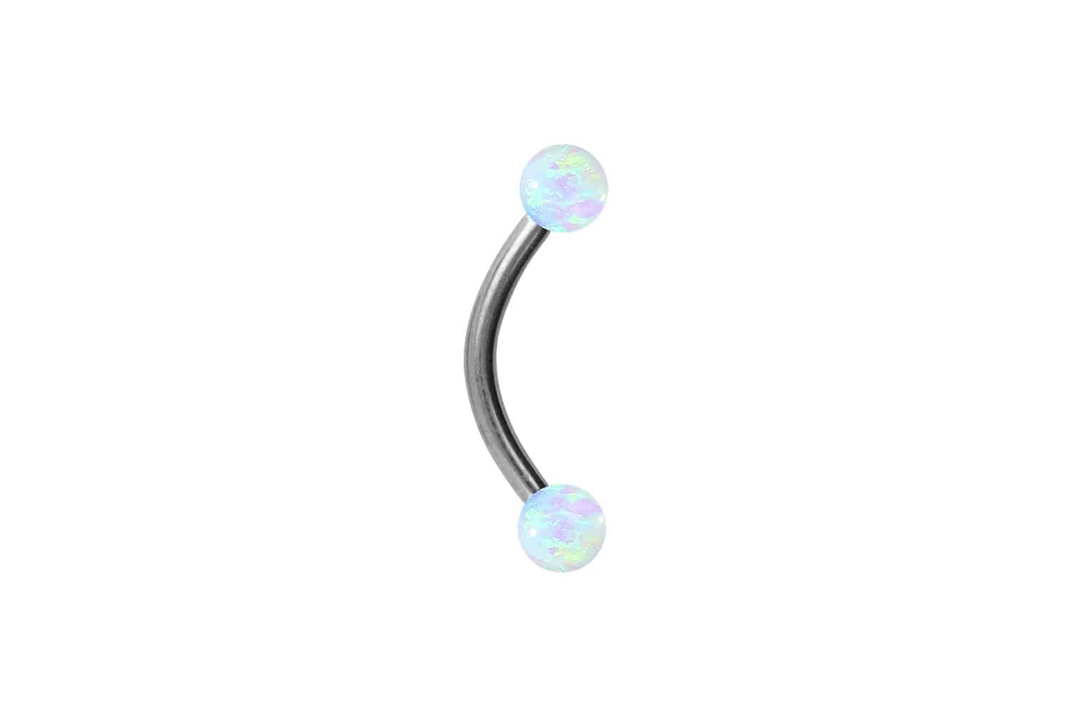 PIERCINGLINE Bauchnabelpiercing Chirurgenstahl Banane SYNTHETISCHE OPALE (Bananen, 1-tlg)