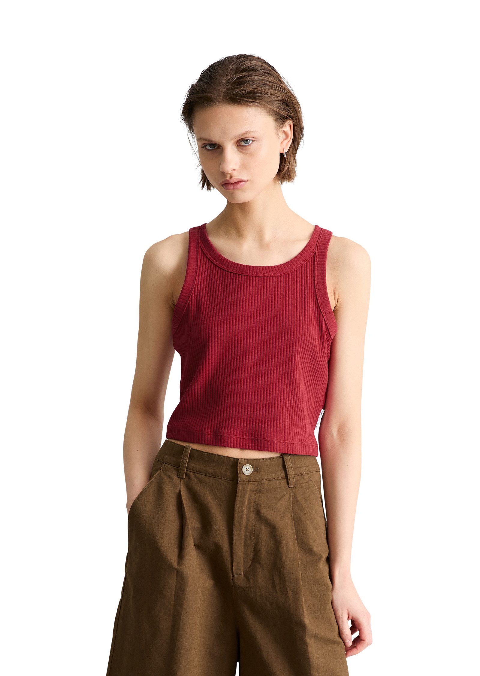 Marc O'Polo DENIM Tanktop slim cropped aus Stretch-Jersey