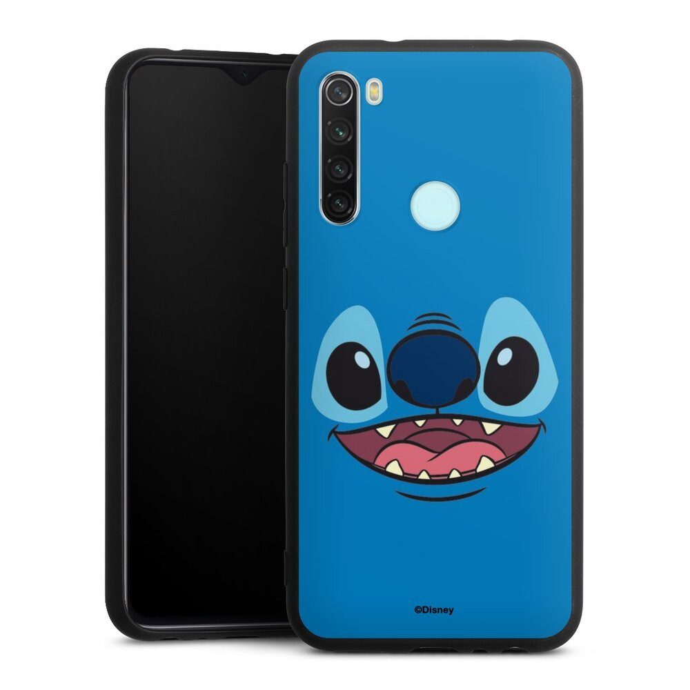 DeinDesign Handyhülle Lilo & Stitch Disney Offizielles Lizenzprodukt Stitch Closeup, Xiaomi Redmi Note 8 (2021) Silikon Hülle Premium Case Smartphone Cover
