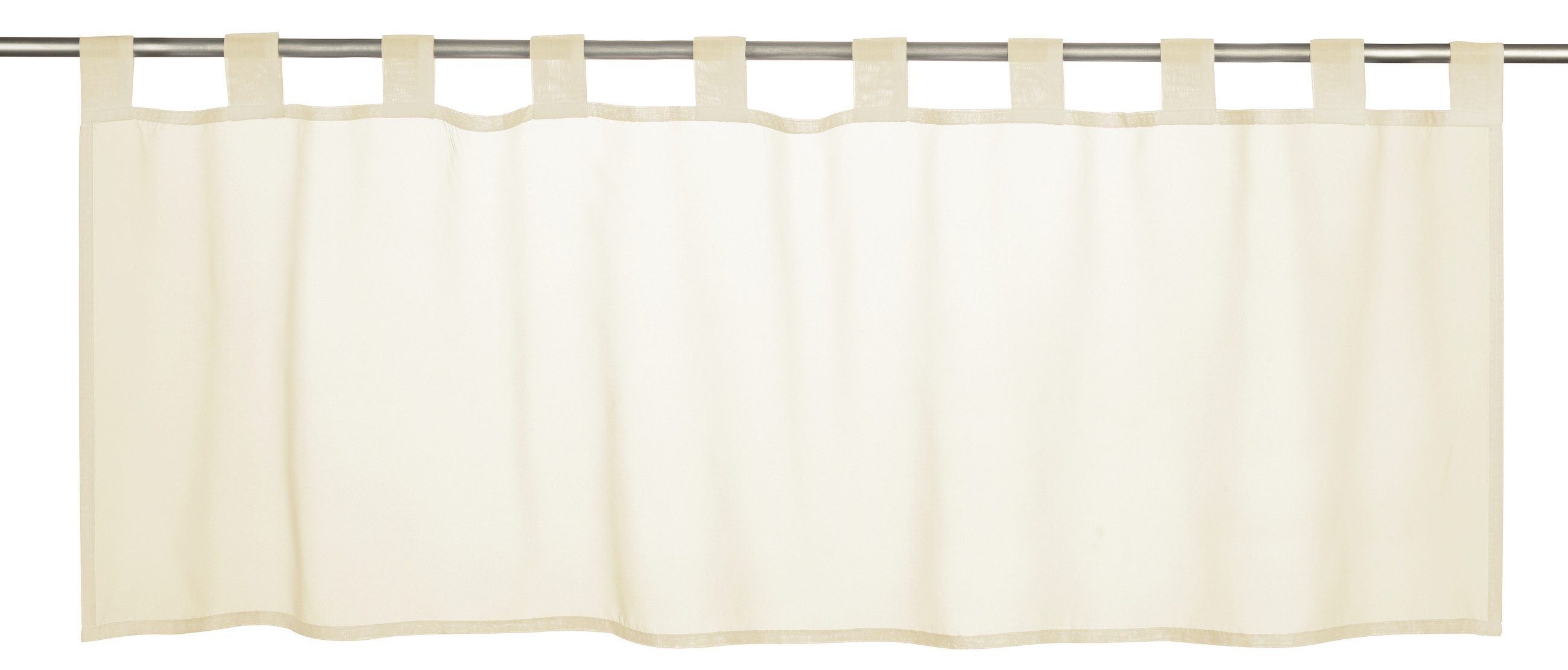 ELBERSDRUCKE Scheibengardine Bistrogardine Basic Uni beige transparent 48x1 günstig online kaufen