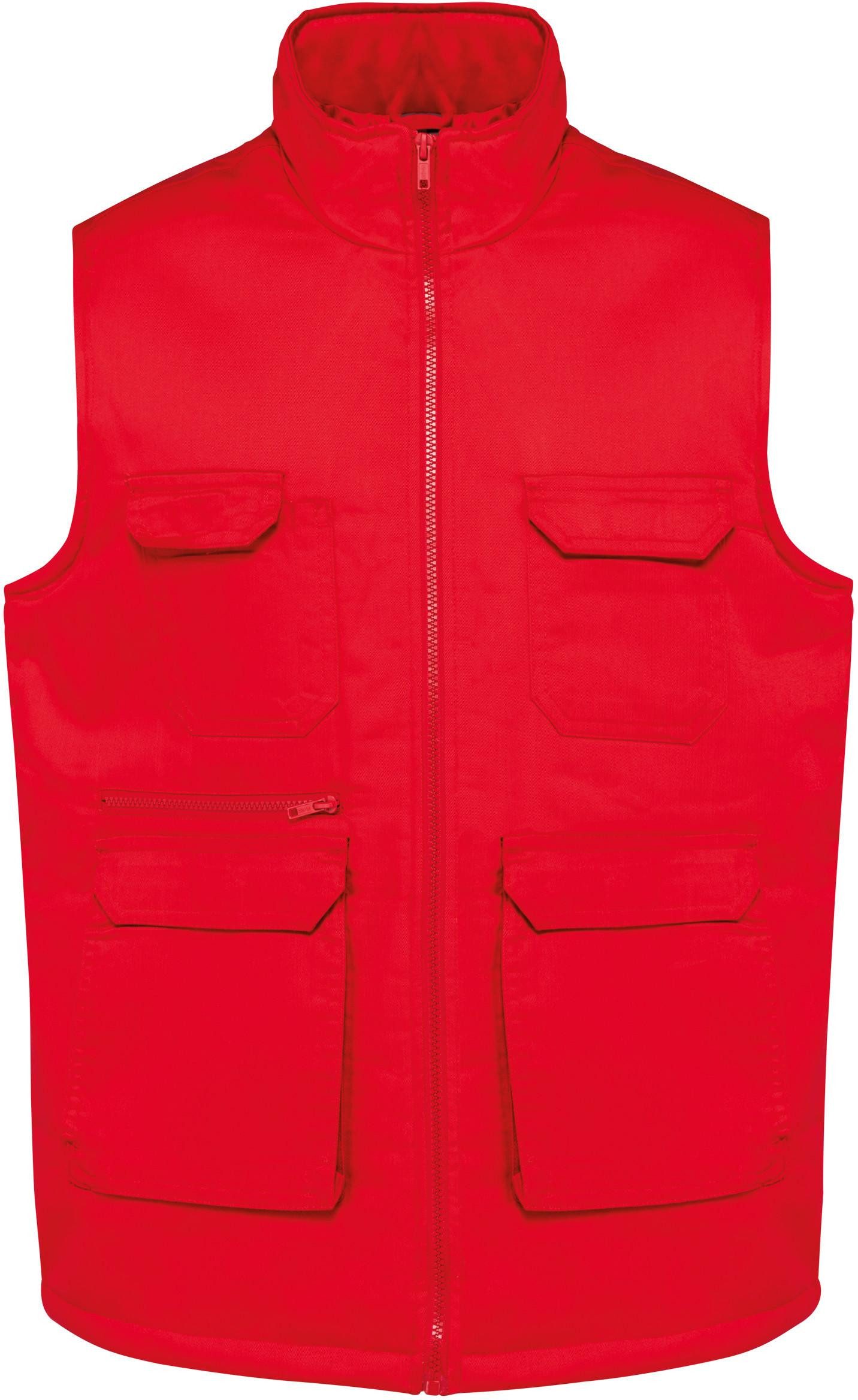 WK. Designed To Work Arbeitsweste Gefütterte Unisex-Weste aus Baumwollpolyester