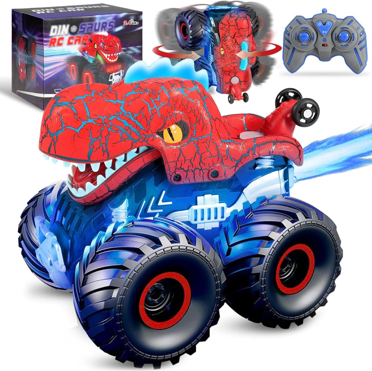 POPOLIC RC-Auto Ferngesteuertes Dinosaurier Monstertruck Spielzeug,2,4GHz 4 günstig online kaufen