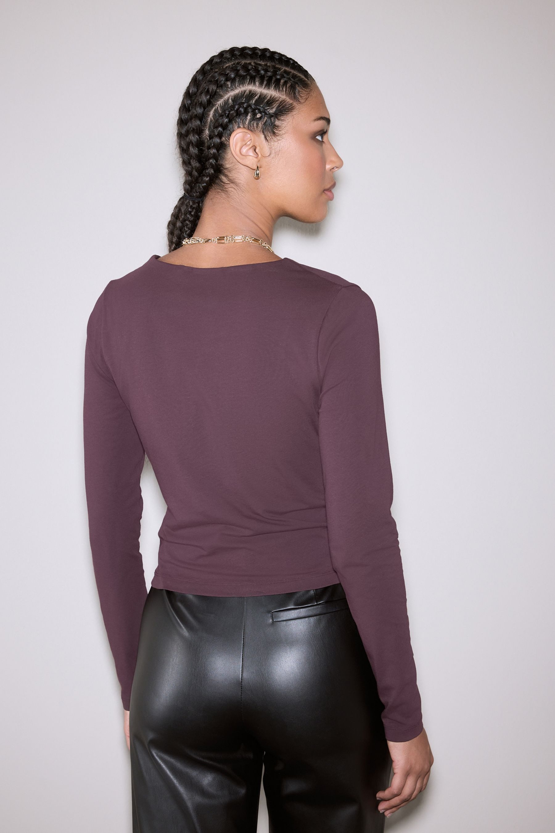 Next Blusenshirt Langärmeliges Oberteil mit U-Boot-Ausschnitt (1-tlg) günstig online kaufen