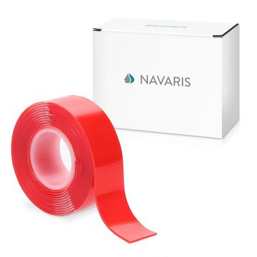 Navaris Doppelklebeband 6x doppelseitiges Klebeband, transparent, 6er Set, wiederverwendbar (1-St)