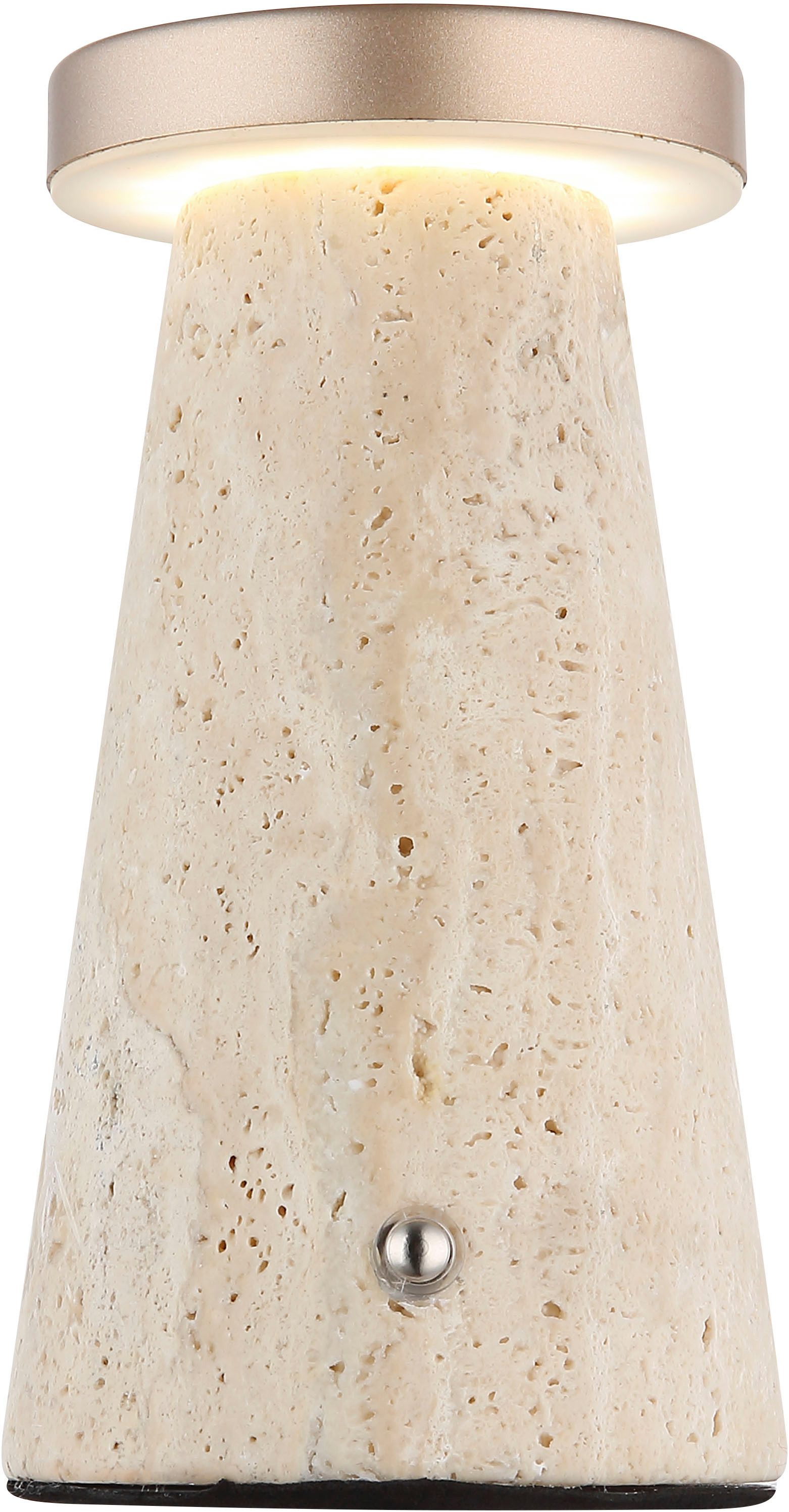 GLOBO LIGHTING Tischleuchte ADINA, LED fest integriert, Akku Tischleuchte für Wohn- & Schlafzimmer