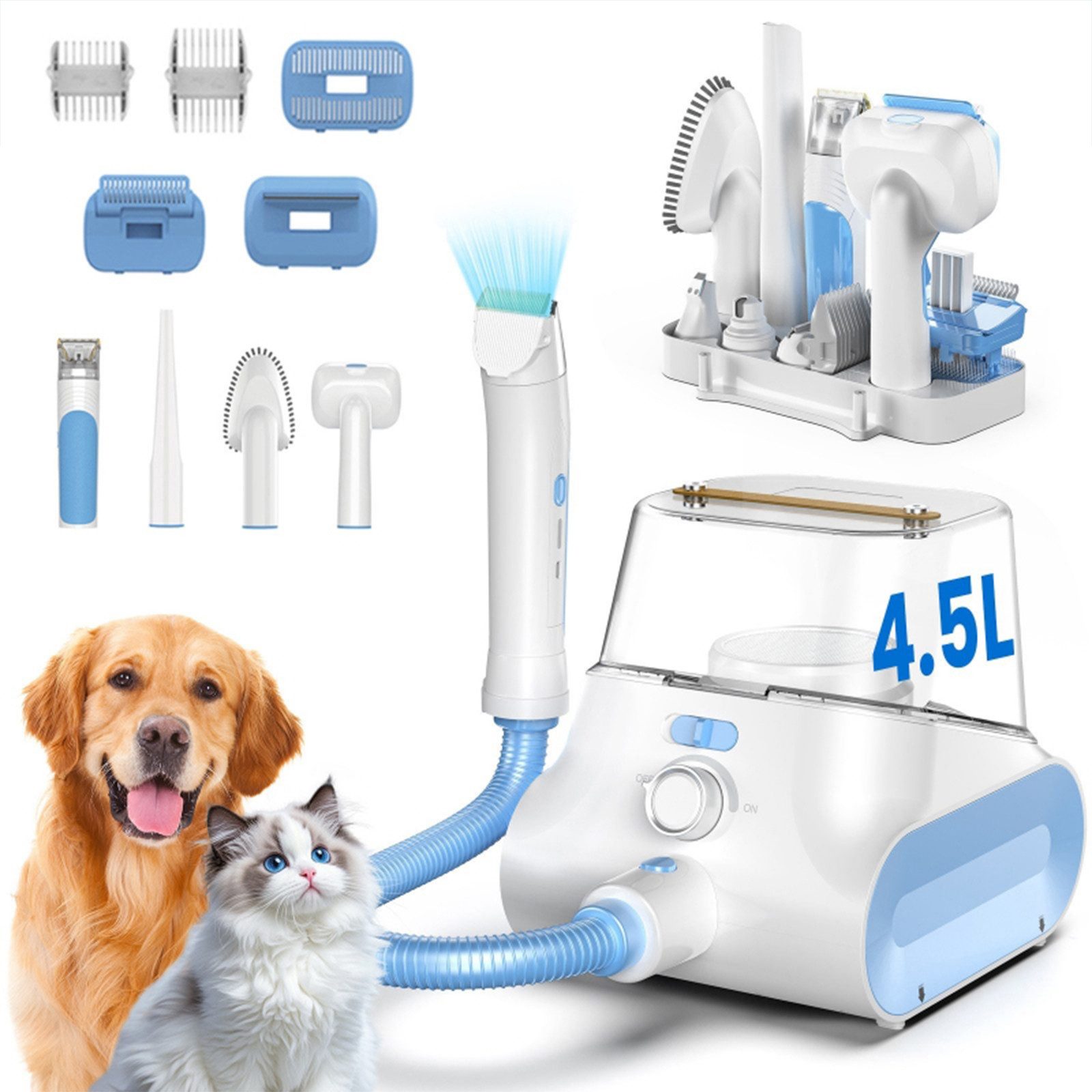 Grenintol Hundeschermaschine mit Tierhaar Staubsauger,4.5L-Haustierpflege,5 günstig online kaufen