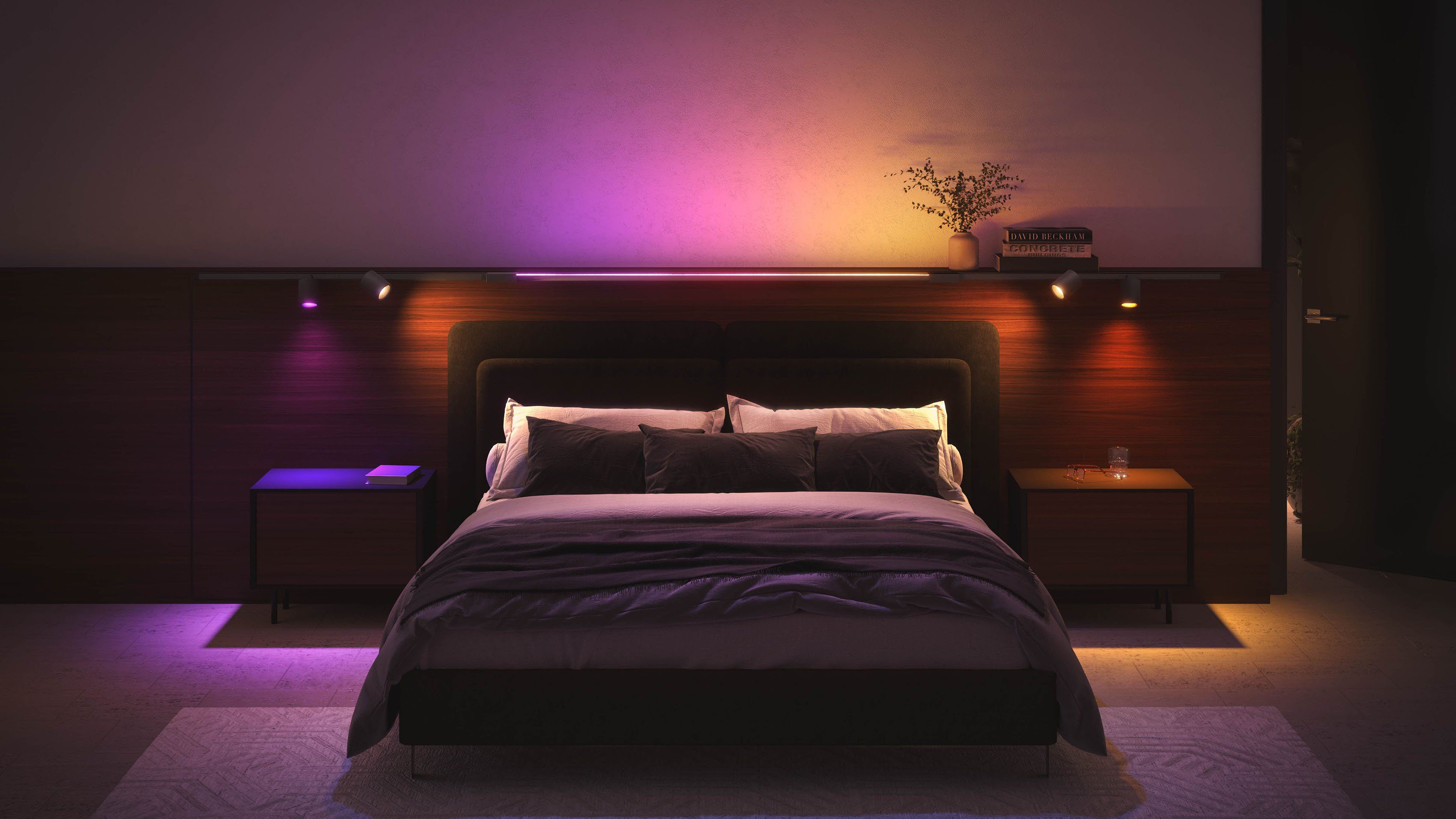 Philips Hue LED Wandleuchte Gradient Farbwechsler, integriert, LED Dimmer, fest Tube, Schienensystem