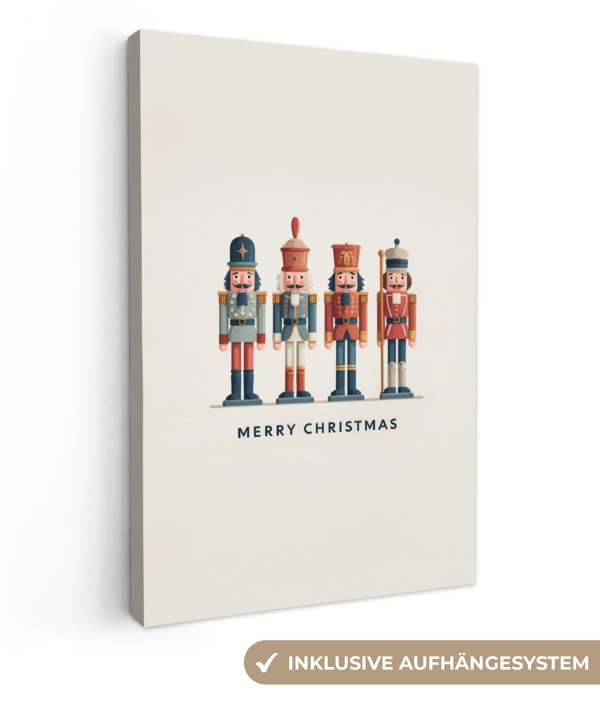 OneMillionCanvasses® Leinwandbild Nussknacker - Minimalistisch - Weihnachte günstig online kaufen