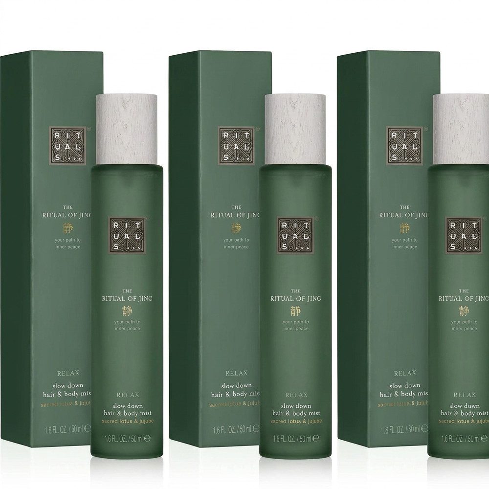 Rituals Gesichts- und Körperspray Rituals Jing Hair & Body Mist 3er Set, Vorteilspack mit drei entspannenden Sprays