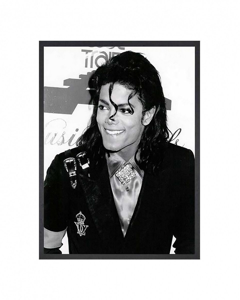 TPFLiving Kunstdruck (OHNE RAHMEN) Poster - Leinwand - Wandbild, Michael Jackson - Kunstdrucke in schwarz-weiß - (Rocksänger - Soul -Leinwand Wohnzimmer, Leinwand Bilder, Kunstdruck), Leinwand bunt - Größe 13x18cm