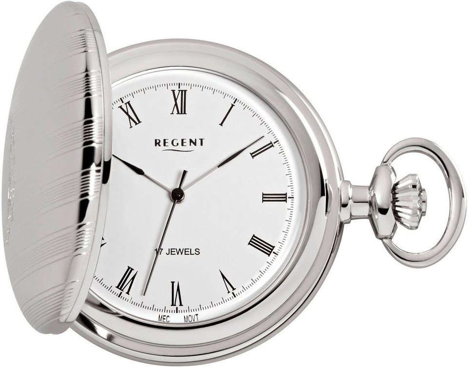 Regent Taschenuhr P718-19437740, (Set, 2-tlg., mit dazu passender Kette)