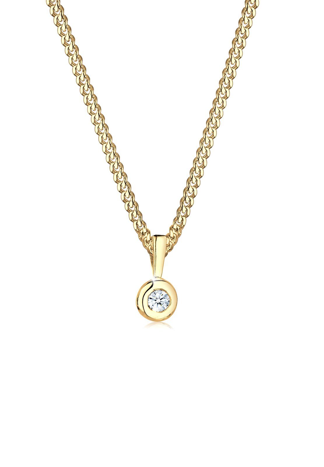 Elli DIAMONDS Kette mit Anhänger Kreis günstig online kaufen