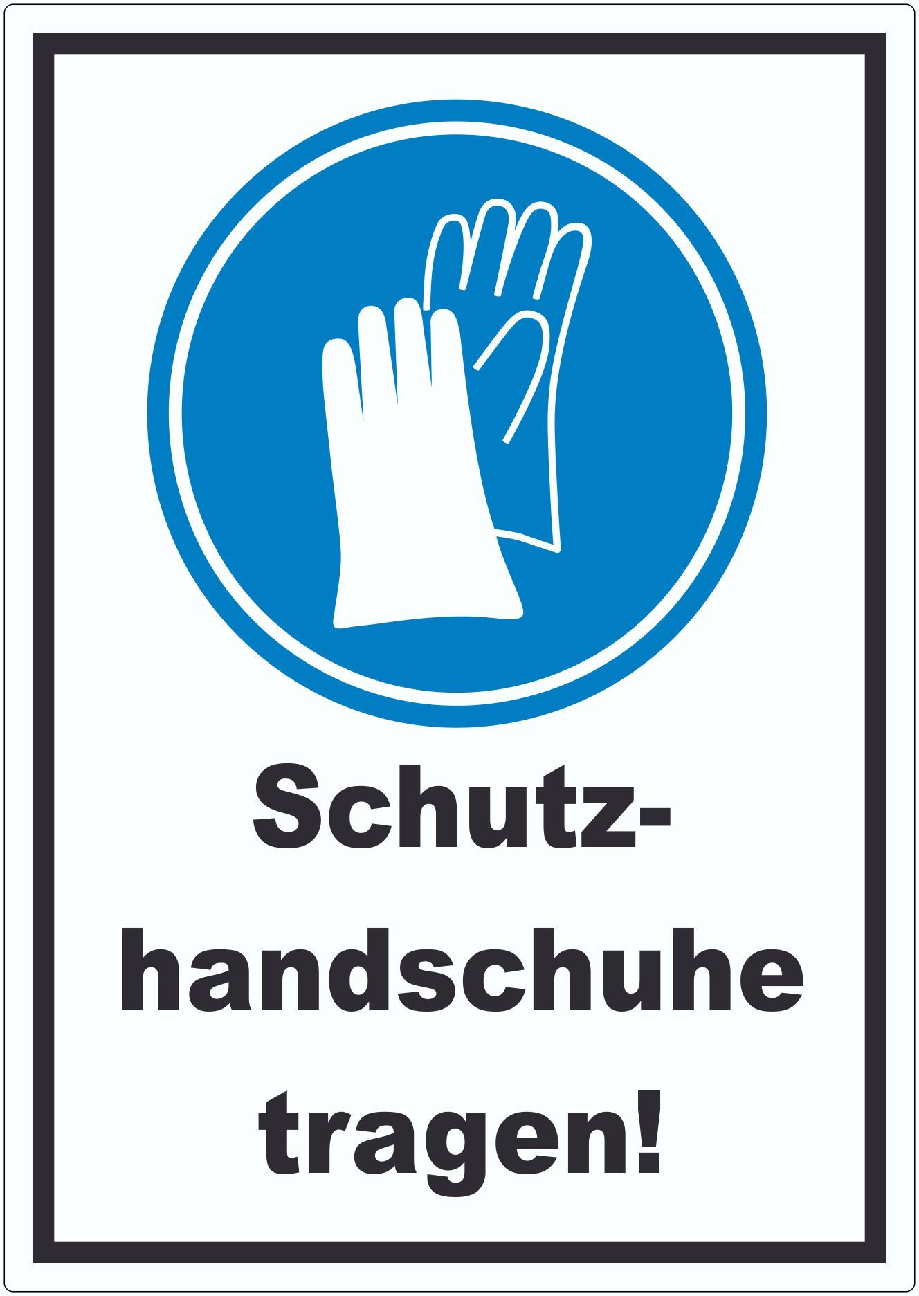 HB-Druck Aufkleber Schutzhandschuhe tragen Aufkleber, wetterfest, UV-beständig, kratzfest