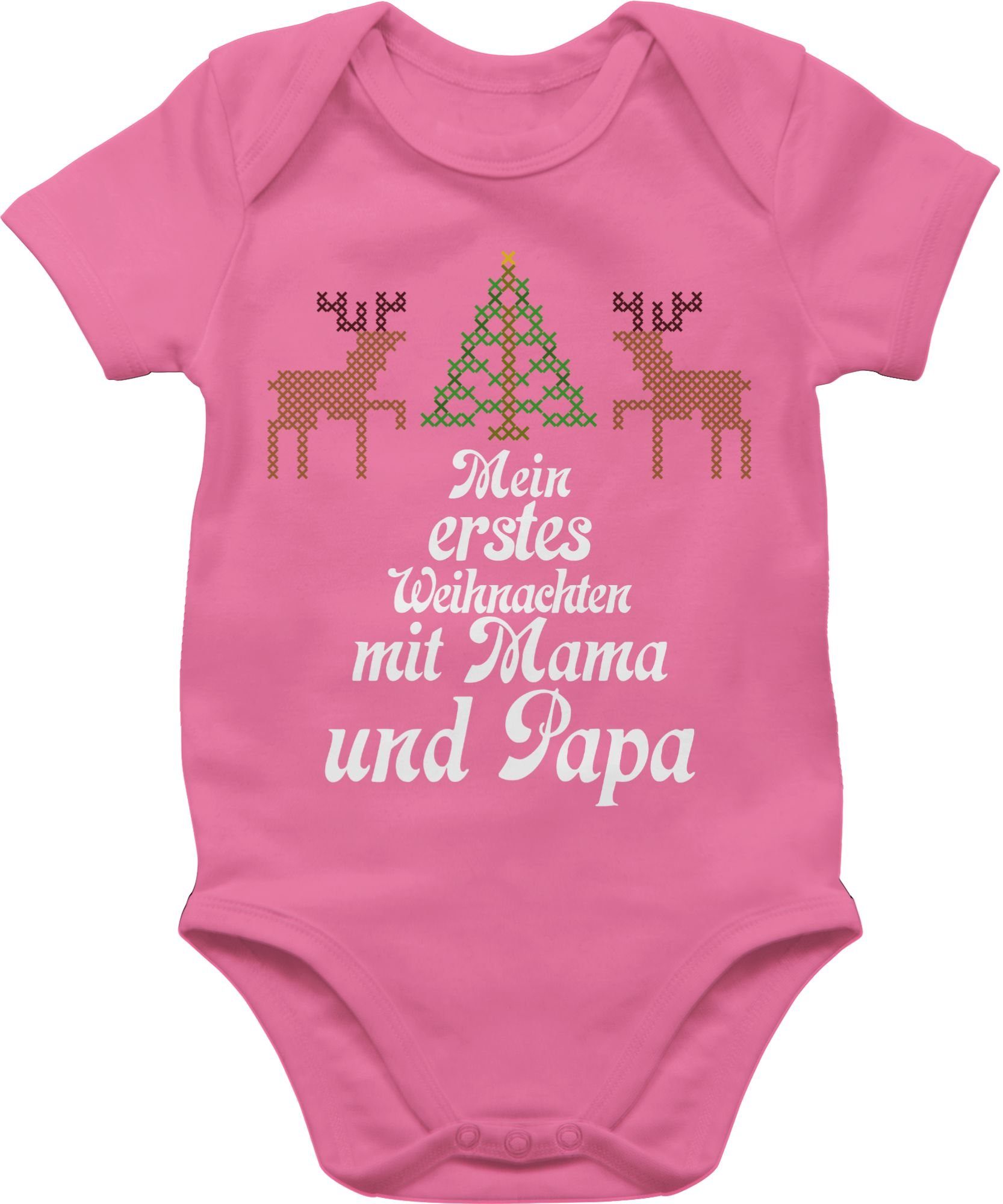 Weihnachten Mein Weihnachten Pink 1 Shirtracer Baby sweater erstes - Kleidung - Rentiere Ugly Shirtbody