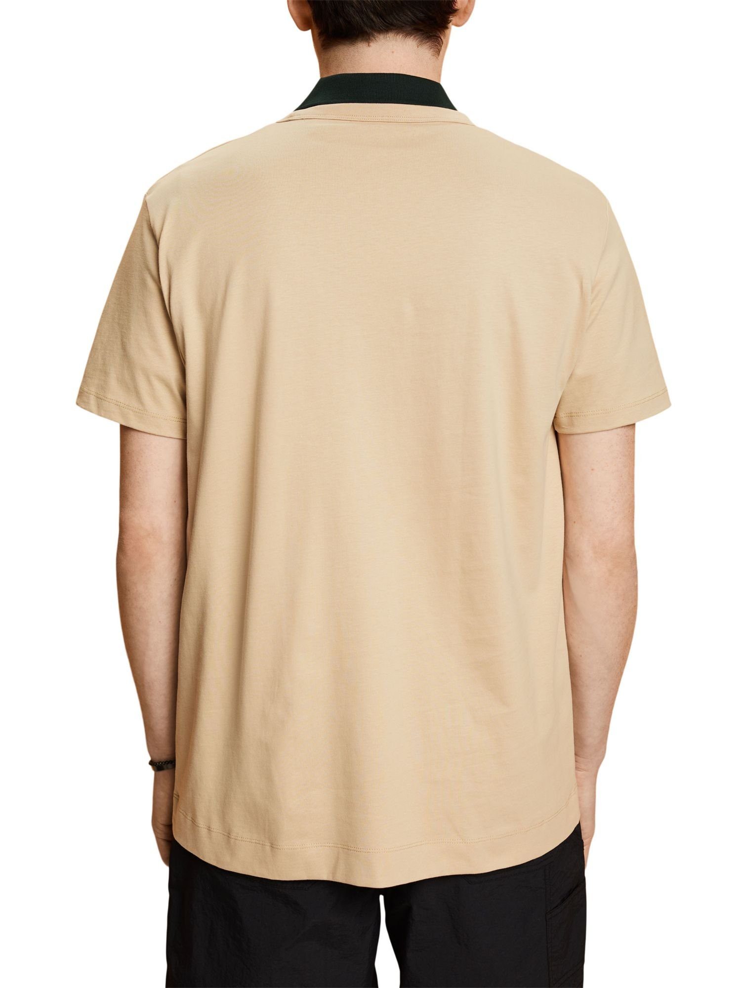Baumwolle SAND Rundhals-T-Shirt, 100 Esprit Collection (1-tlg) T-Shirt %