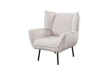 KAWOLA Relaxsessel CALLA, Sessel Cord cremeweiß