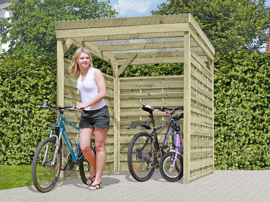 Belladoor Gartenhaus Belladoor Gartenhaus Uniport braun / grün, BxT: 203x199 cm, Kesseldruckimprägniert