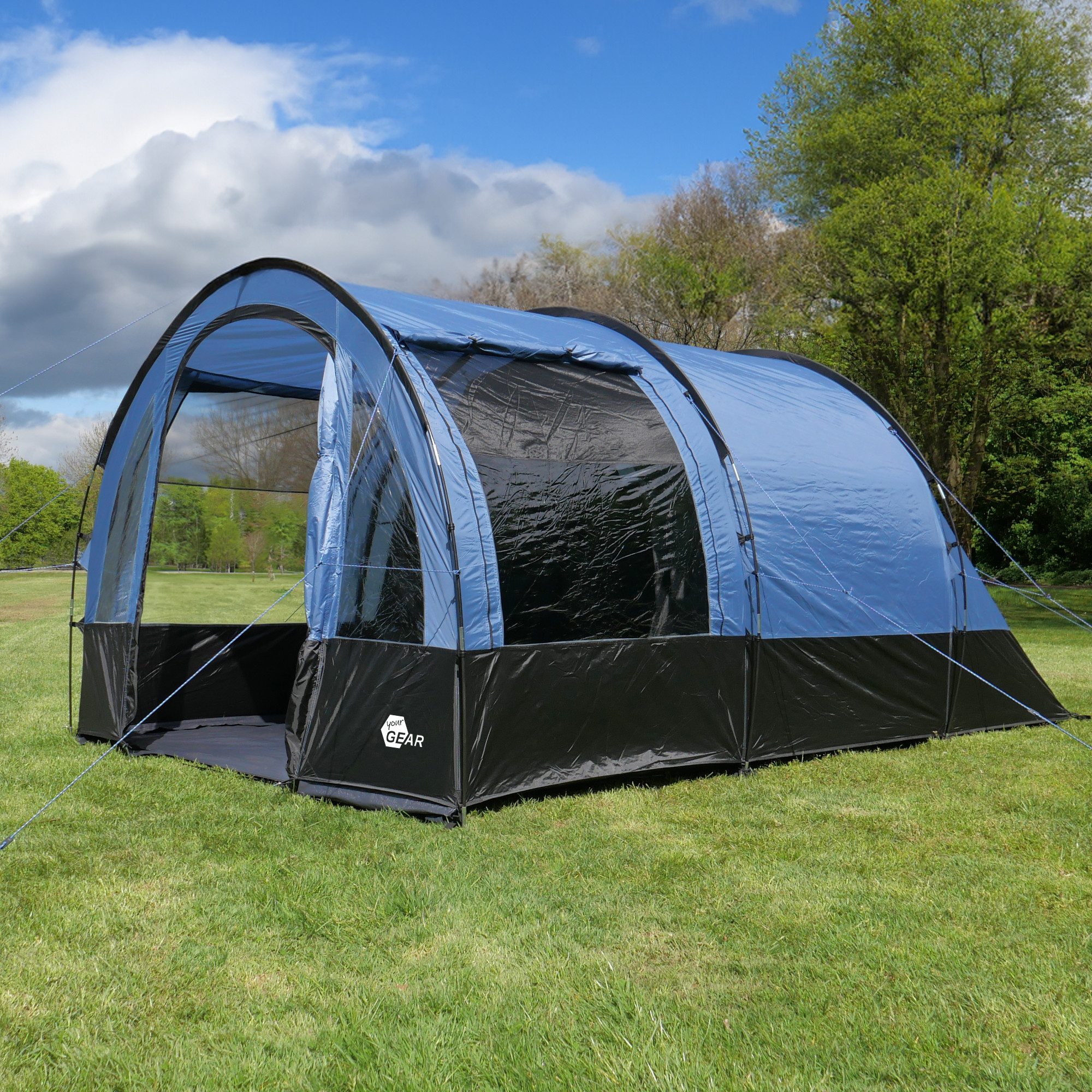 yourGEAR Tunnelzelt your GEAR Mistral 4 Mann Tunnelzelt Familienzelt 3000mm UV50+, Personen: 4