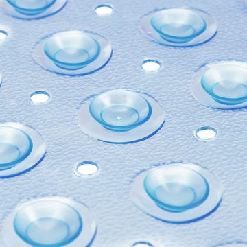 Duschmatte Badewannenmatte XXL relaxdays, Höhe 7 mm, Kunststoff, Blau