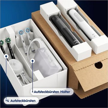 Oral-B Elektrische Zahnbürste Pro Series 3 Plus Edition Doppelpack, Aufsteckbürsten: 4 St., 2 Zahnbürsten Akku elektrisch, + 1 Ladestation + 1 Halterung für Aufsteckbürsten
