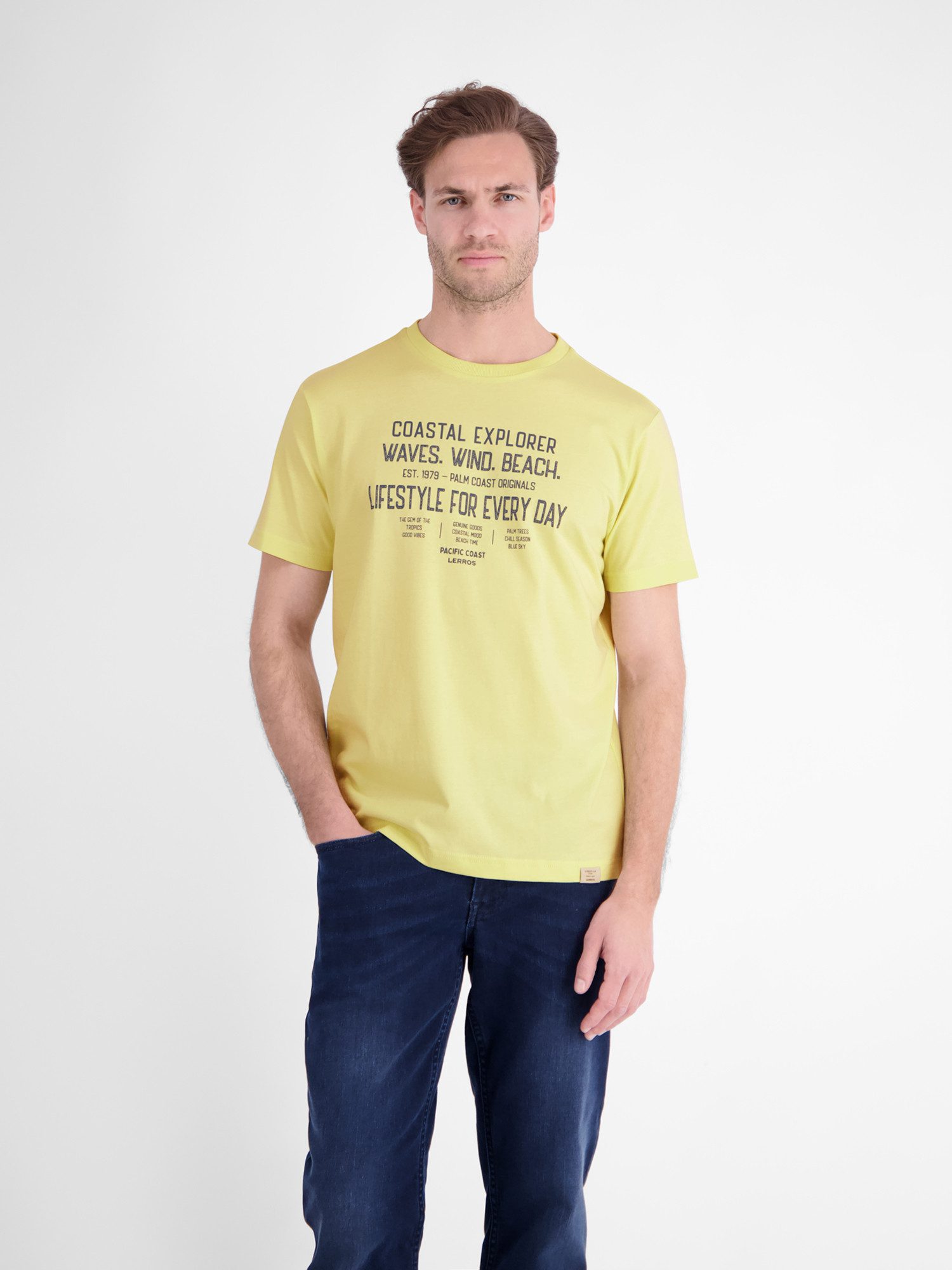 T-Shirt Sportliches T-Shirt aus Baumwolle mit coolem Slogan-Print