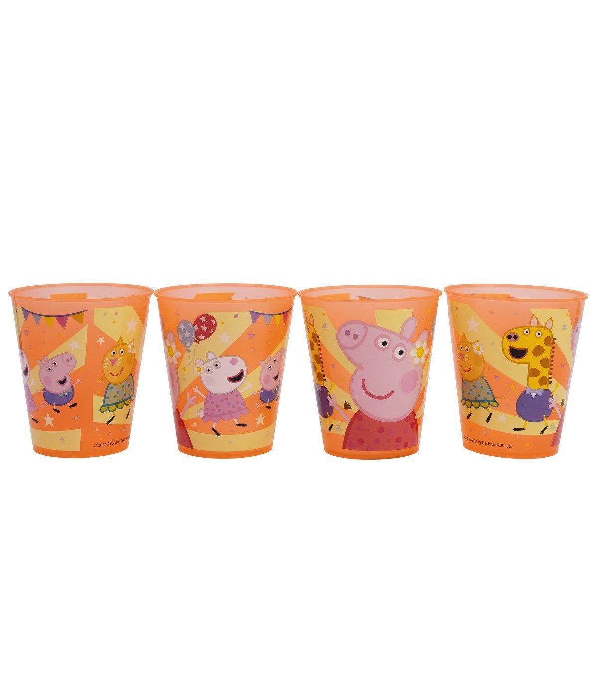 Peppa Pig Becher Kinder Becher Set 4 teilig 285 ml aus Polypropylen
