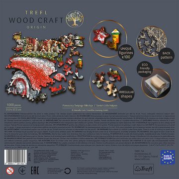 Trefl Puzzle Trefl 20170 Wood Craft Santas little Helpers, 1000 Puzzleteile, Made in Europe