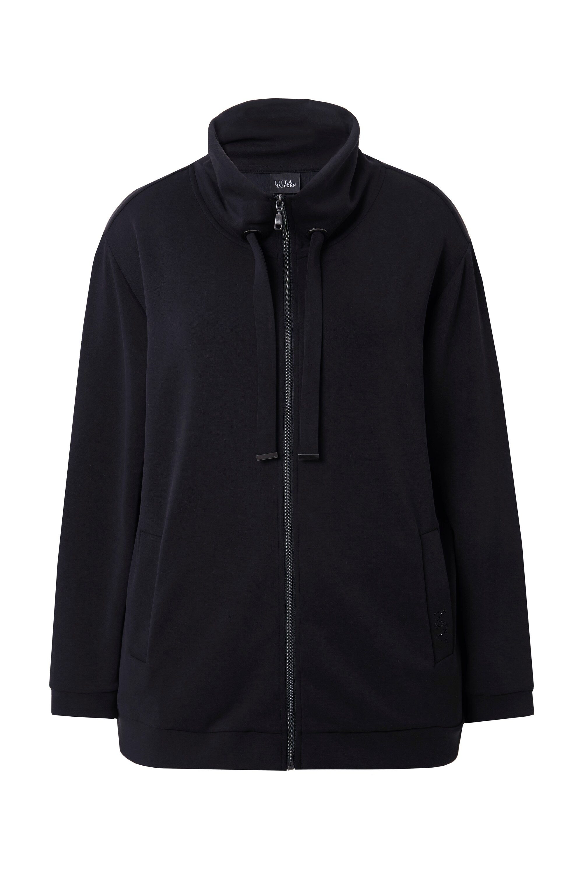 Ulla Popken Sweatjacke Sweatjacke Ziersteine Stehkragen günstig online kaufen