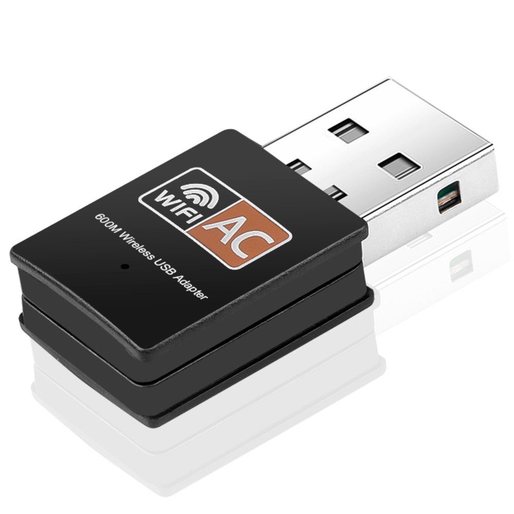 TradeNation WLAN-Stick WLAN Stick AC 600 Mbps Dual Band WIFI Dongle USB Wireless Adapter, 2.4GHz / 5GHz