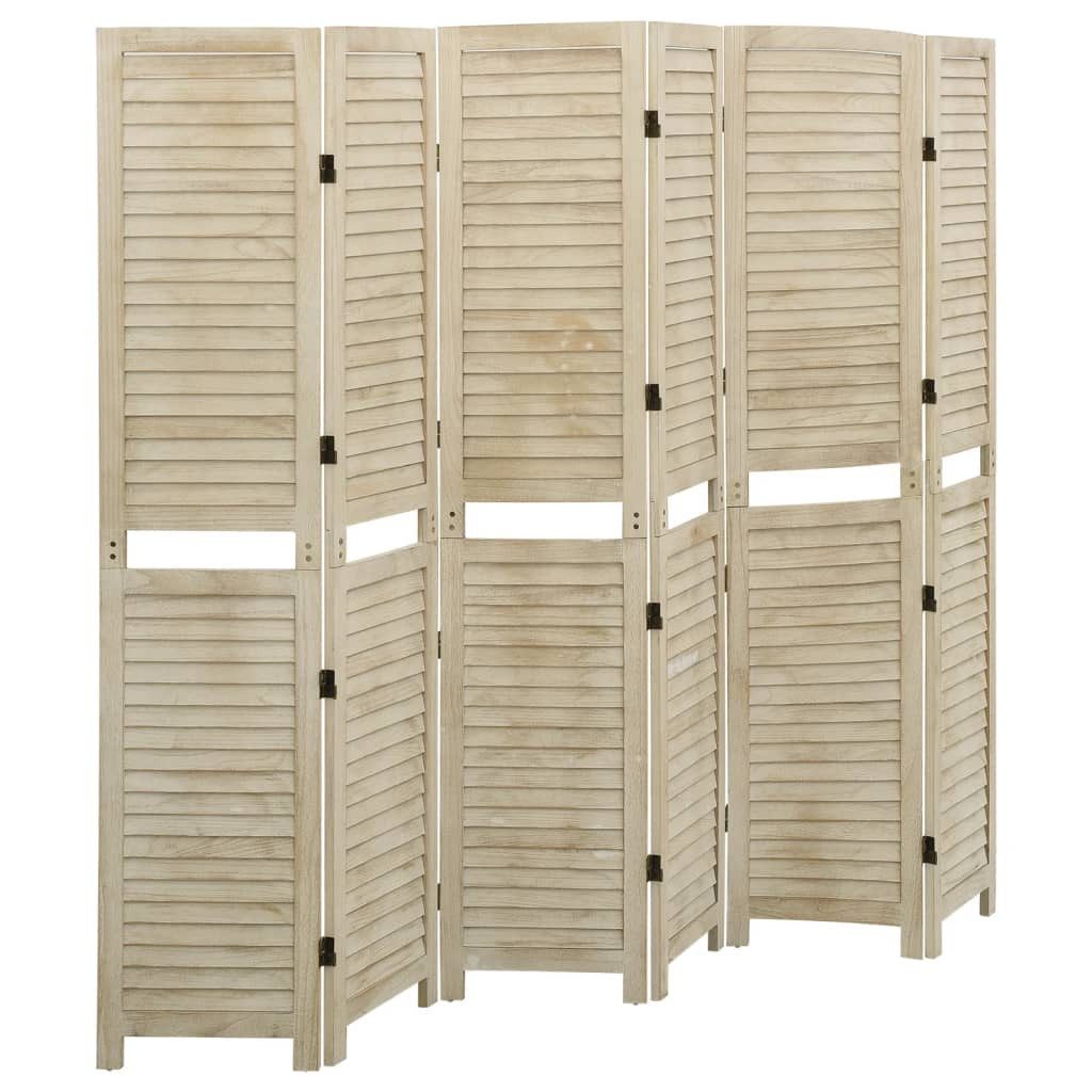 vidaXL Raumteiler 6-tlg. Raumteiler 210x165 cm Massivholz Paulownia, 1-tlg.