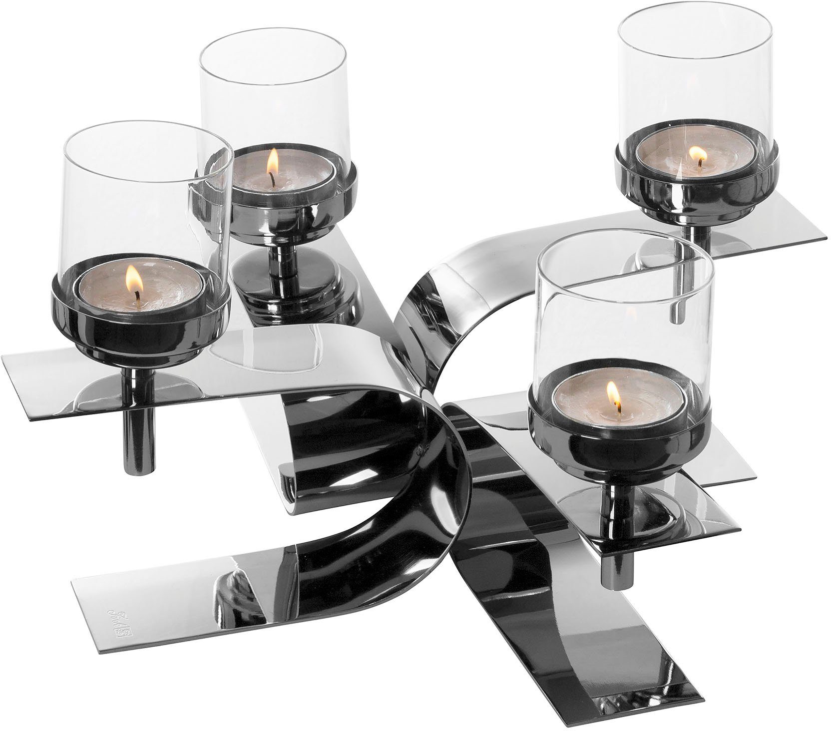 Fink Kerzenhalter PASSIONA, Adventsleuchter (1 St), Teelichthalter mit Glas günstig online kaufen