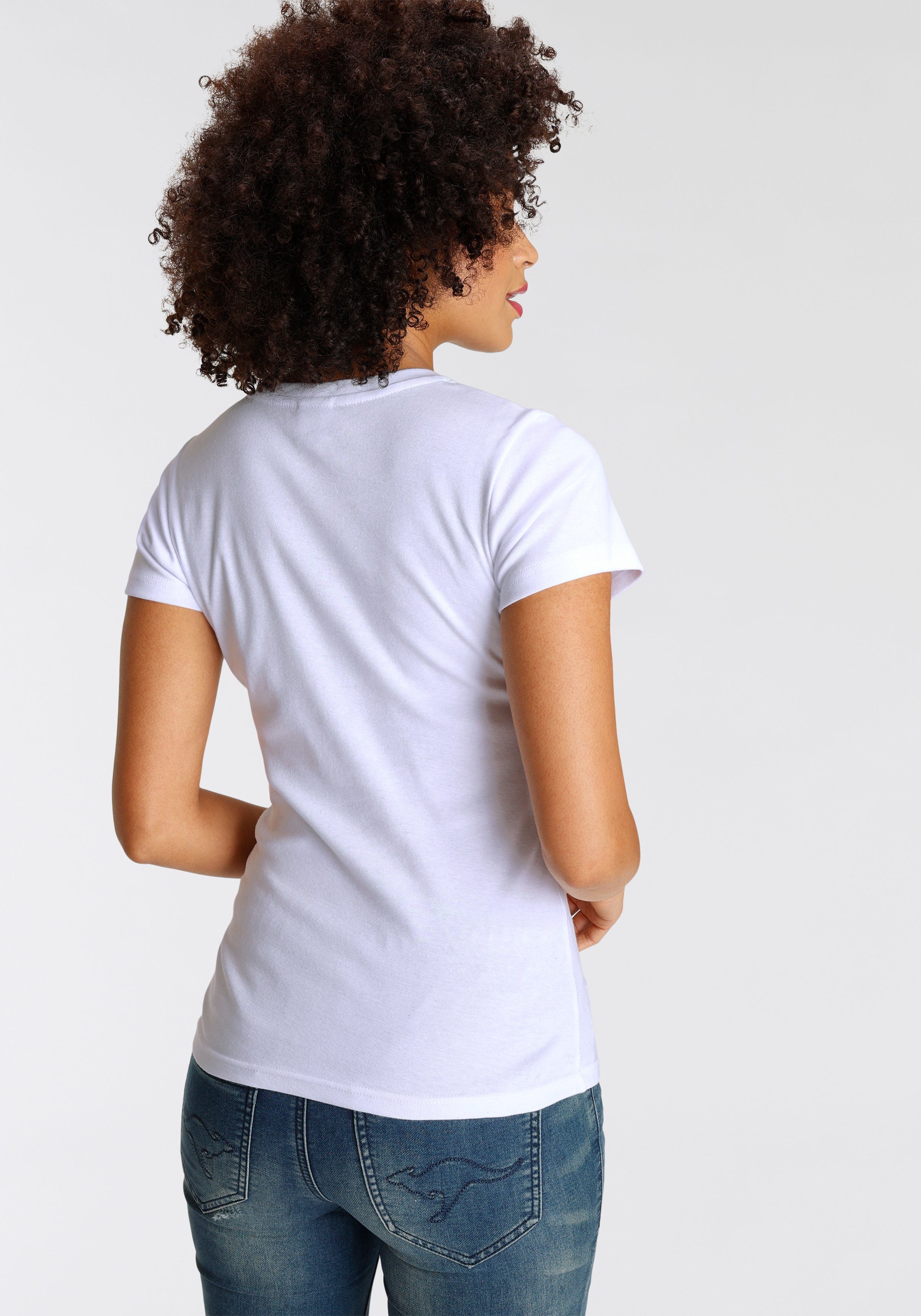 KangaROOS T-Shirt Originaldesign mit lizenziertem weiß