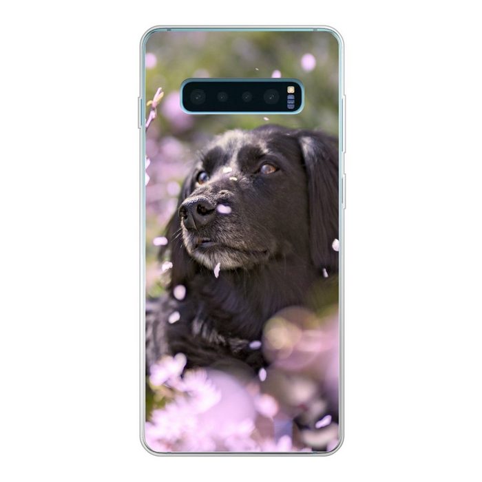 MuchoWow Handyhülle Hund - Blumen - Haustier Phone Case Handyhülle Samsung Galaxy S10 Lite Silikon Schutzhülle