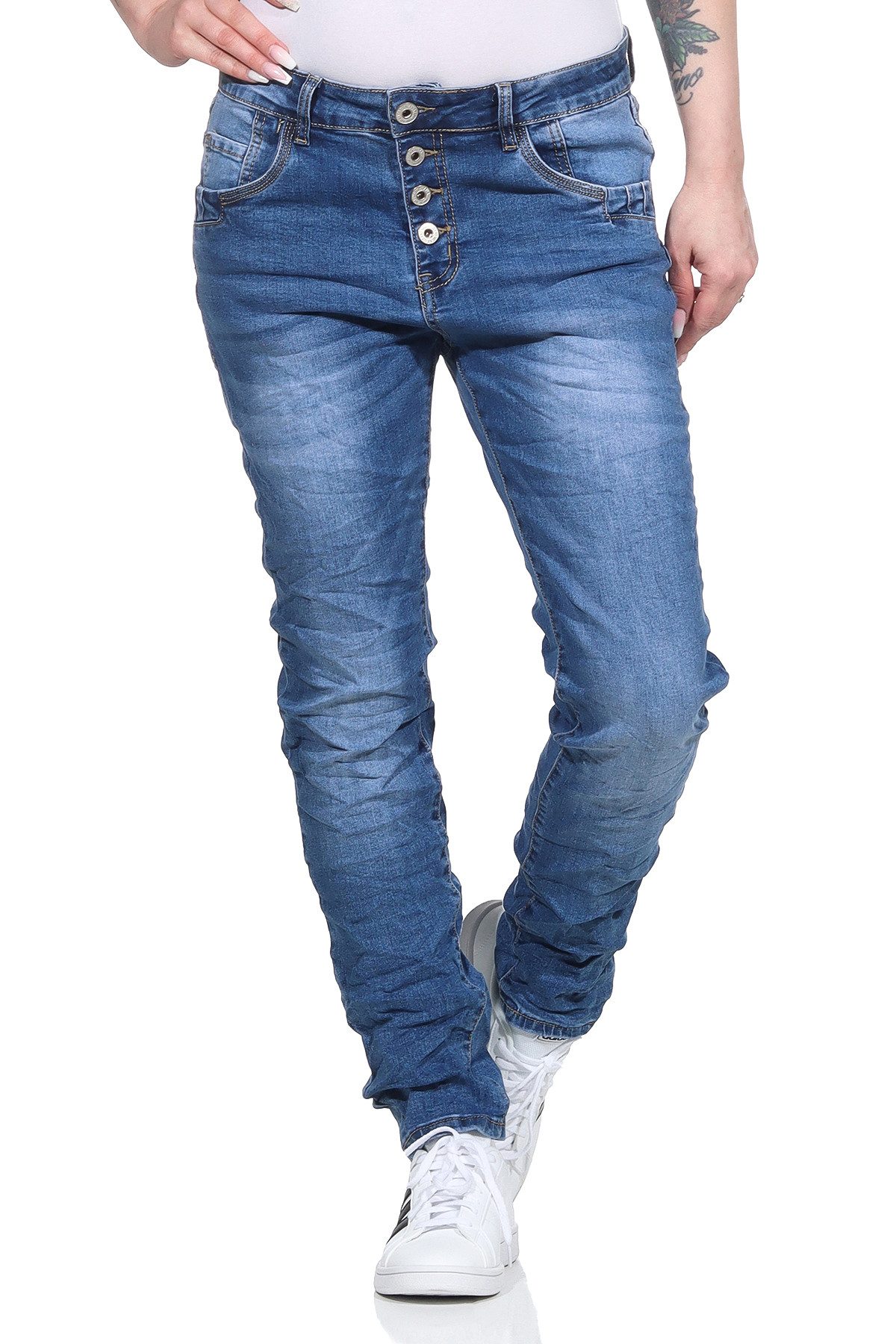 Stretch-Jeans Karostar Jeans Damen 3 Blau 10 42