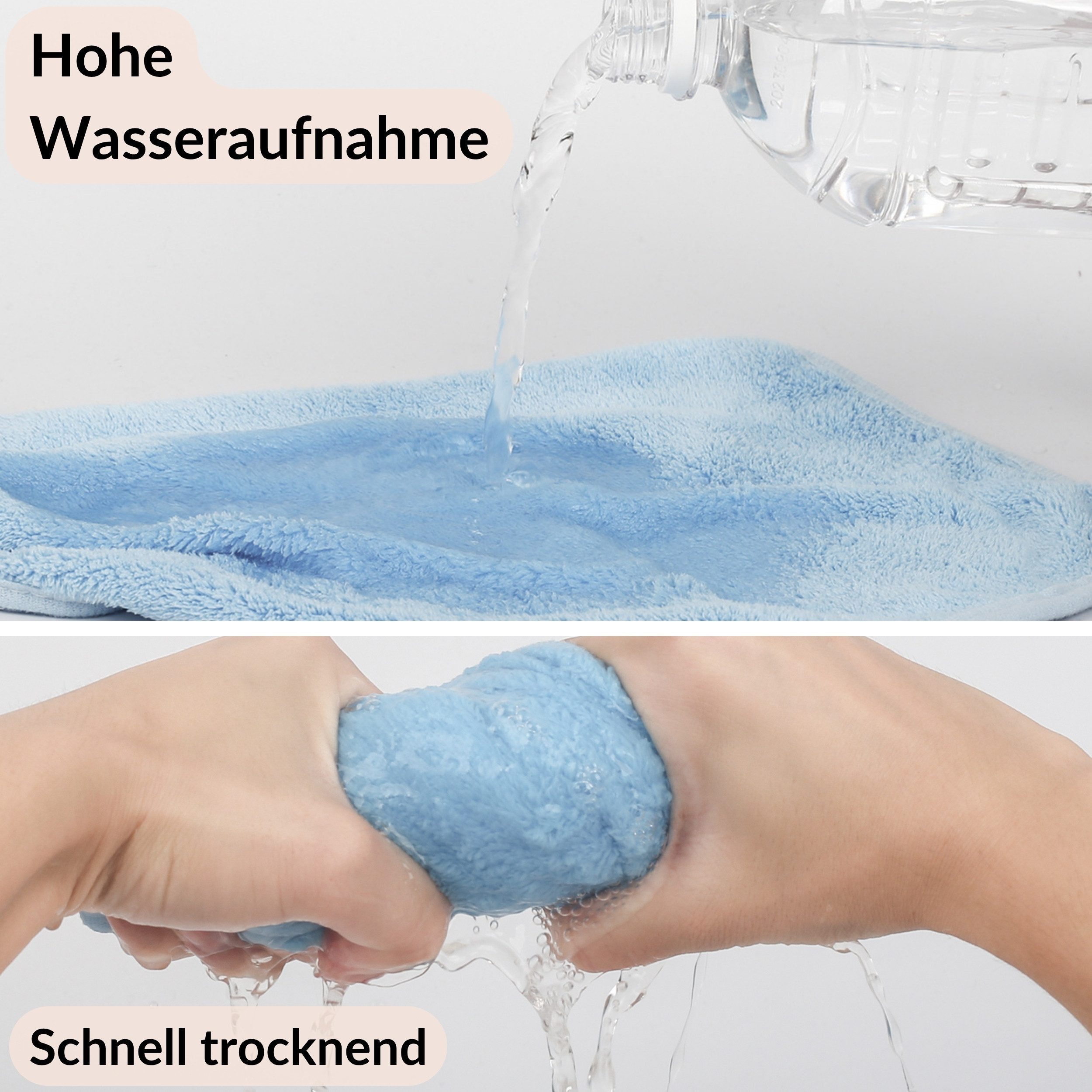 DEKAZIA Waschlappen für Kinder, süßes Tierdesign, Kinderhandtücher mit Geschenkverpackung, (4er Set, hochwertige Mikrofaser. 30x30cm), weich schnell trocknend k – Bild 5 von 5