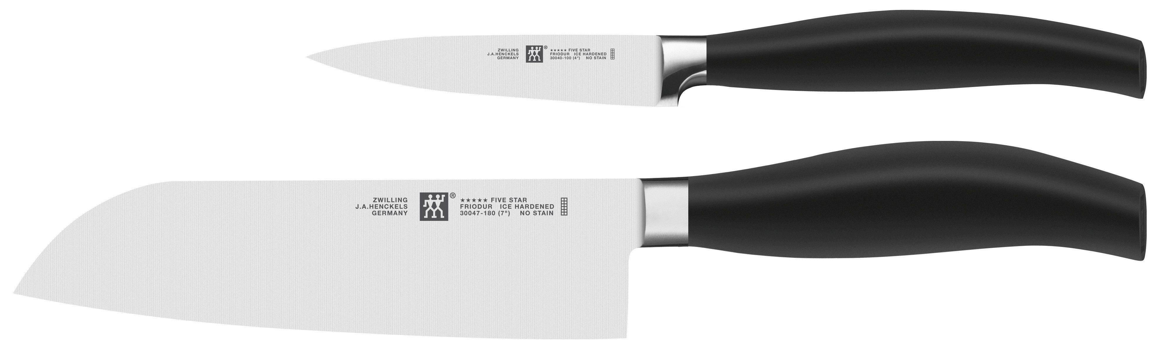 Zwilling Ножи-Set ***** FIVE STAR (Set, 2-tlg., 1 Spick & Garniermesser (10 cm), 1 Santokumesser (18 cm), Made in Germany, Sonderschmelze, Ergonomisch, 2-tlg.