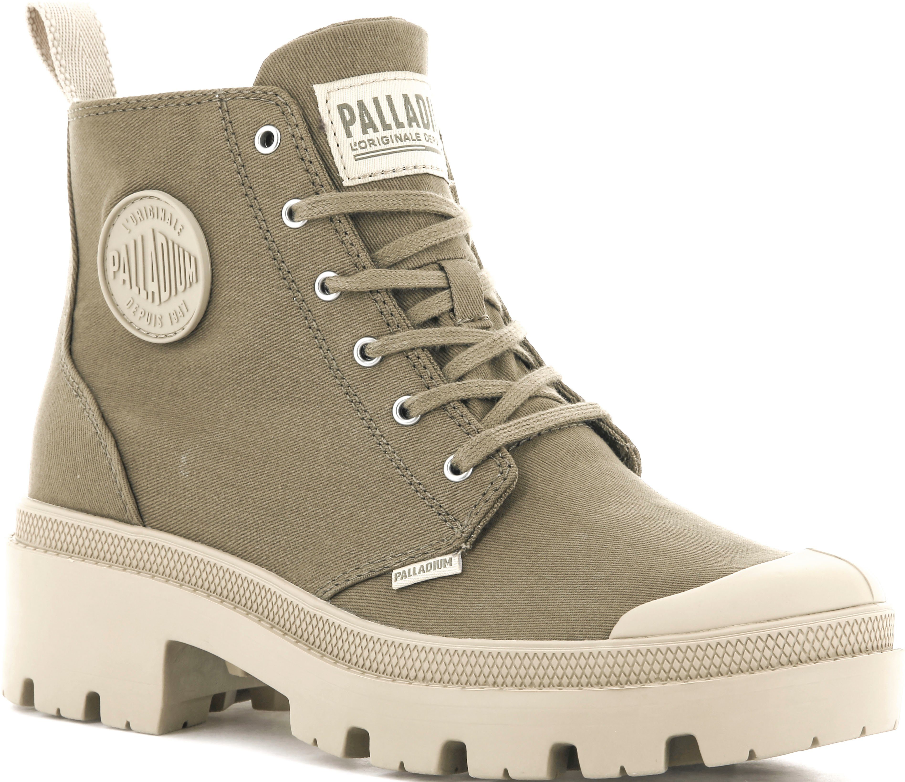 Schnürboots Palladium TWILL braun PALLABASE