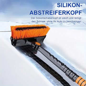 DOPWii Schneeschieber 5-in-1-Schneeschaufel, Einziehbare, Abnehmbare Schaufel, um 180° schwenkbares, Tragbares Schaufelwerkzeug