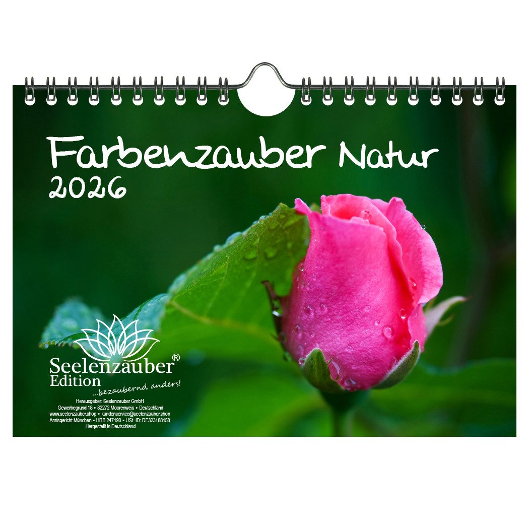 Seelenzauber Wandkalender Farbenzauber Natur DIN A5 Kalender für 2026 Farben Colours