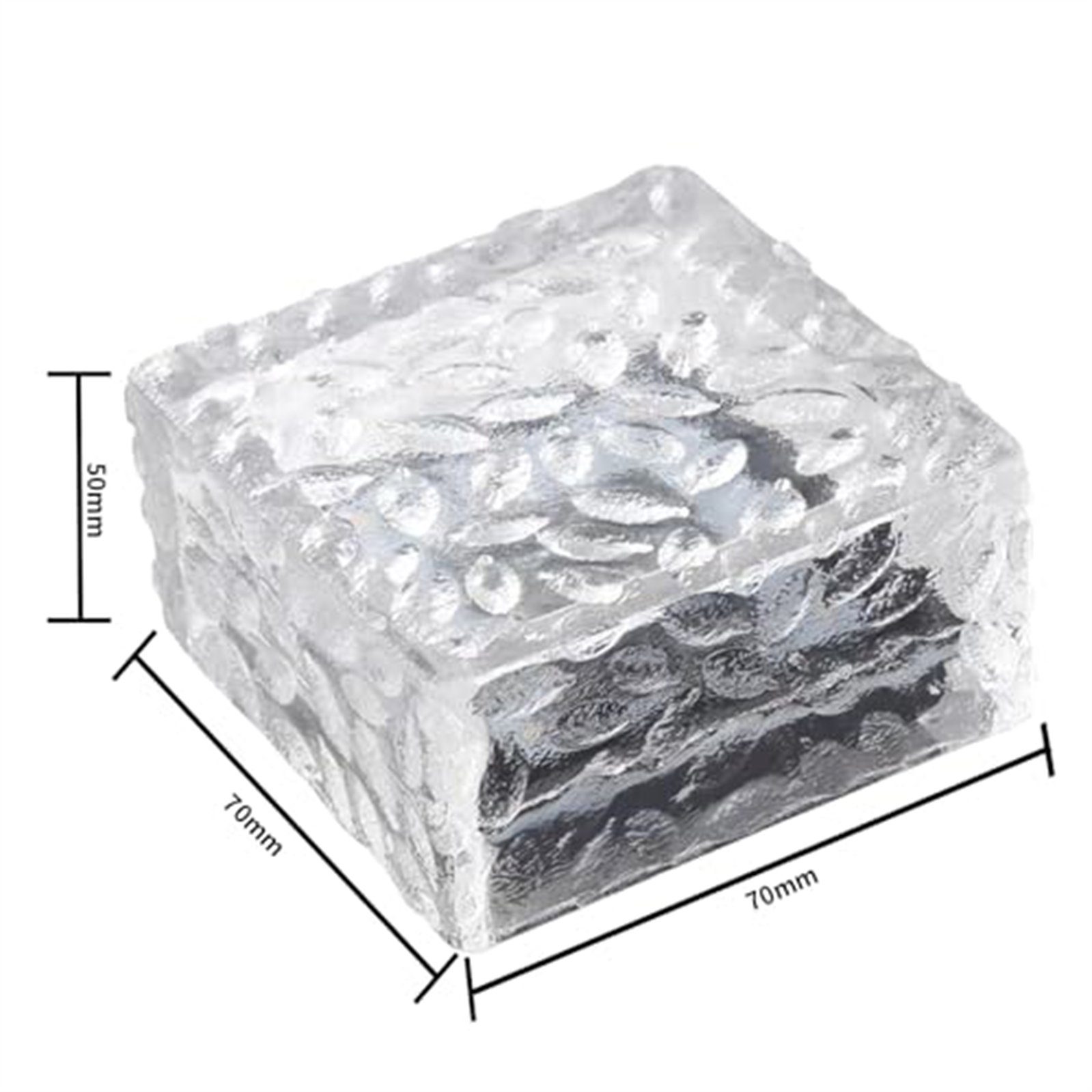 LQWELL LED Solarleuchte Solar Brick Light Solarlicht Deko Außen, LED, Warmweiß + Blau, Wasserdicht