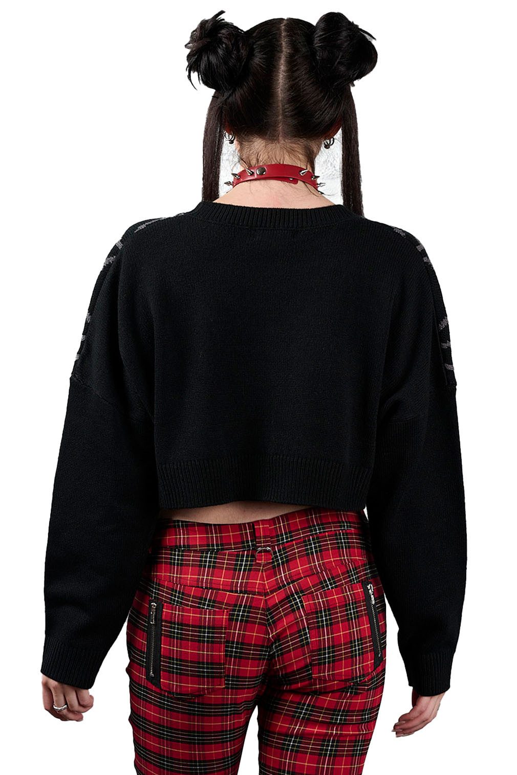 Banned Strickjacke Web Of Night Cardigan Spinnennetz Gothic Grufti
