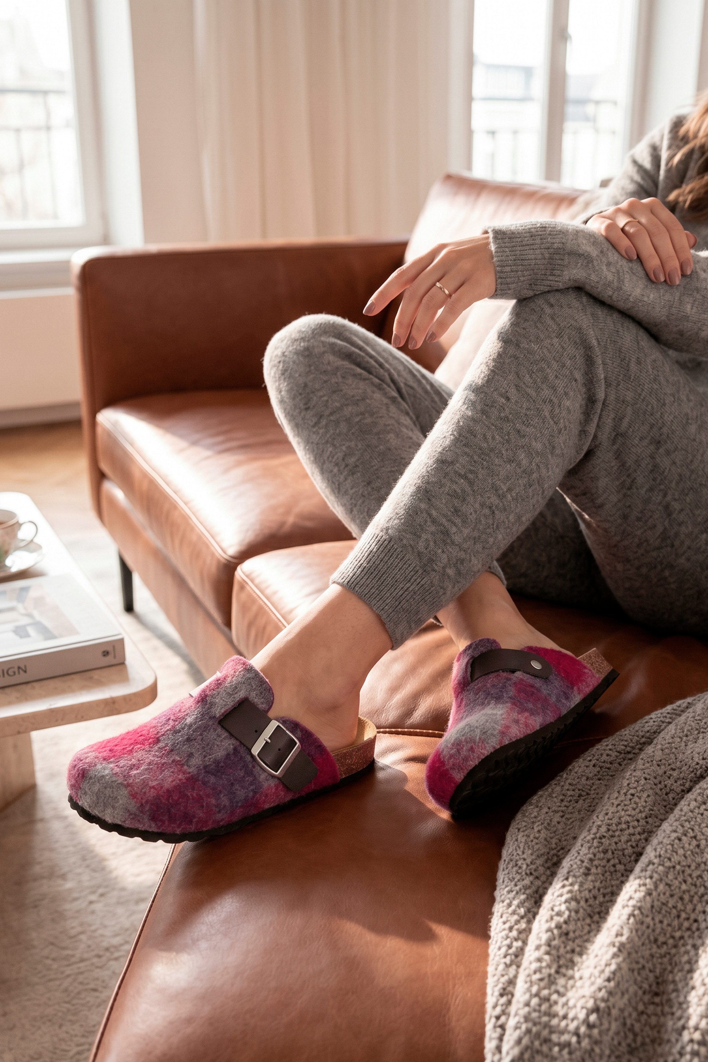 Aniston SHOES Clog Schlupfschuh, Hausschuh mit verstellbarer Schnalle - NEUE KOLLEKTION