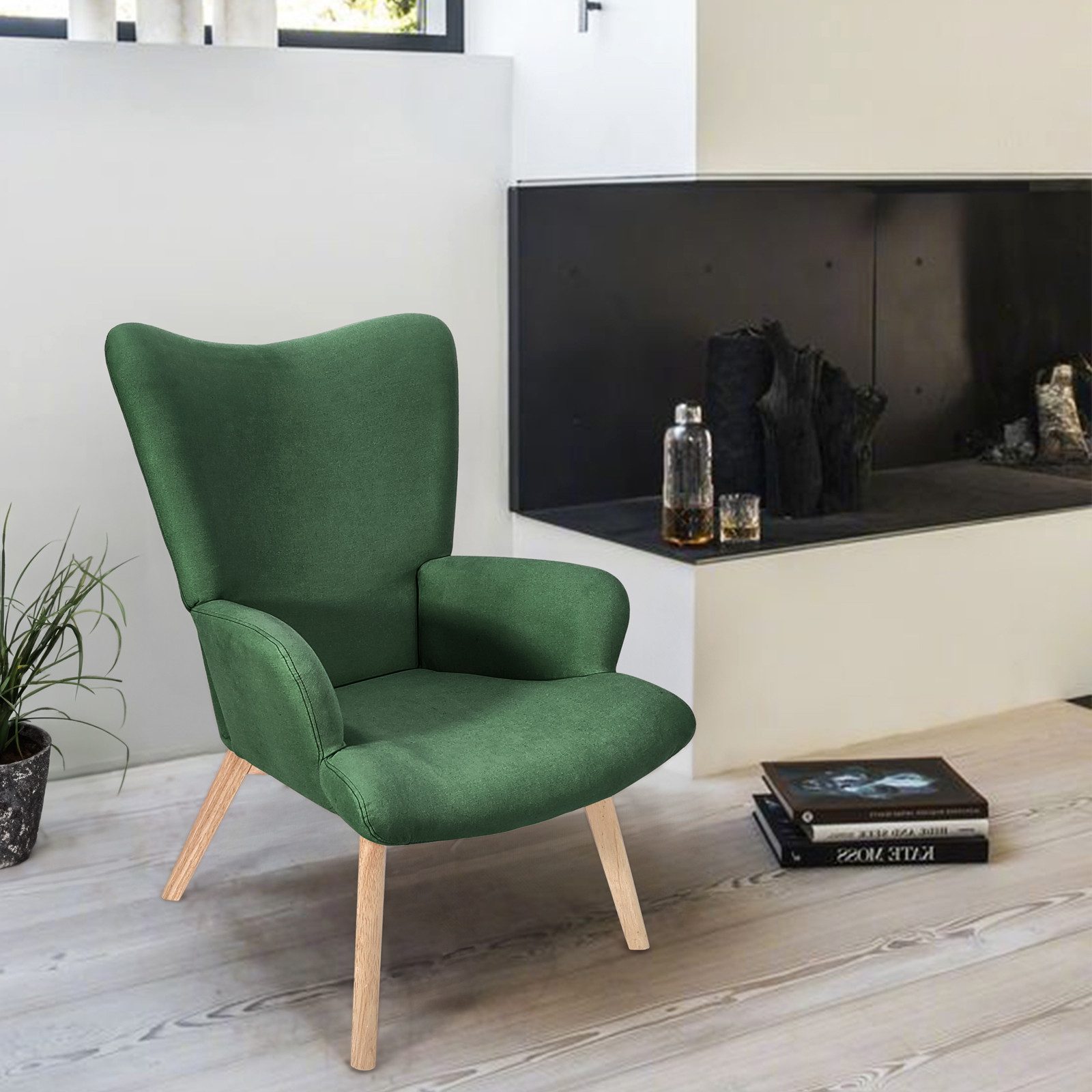 SVITA Sessel OLAV, Ohrensessel, Stillsesse, Holzbeine, günstig online kaufen