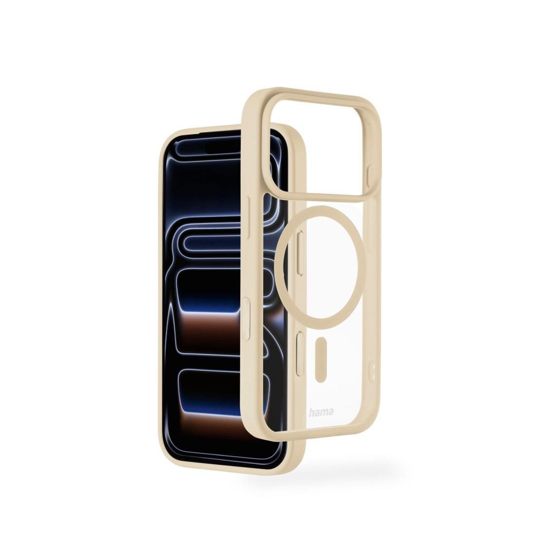Hama Smartphone-Hülle Handyhülle für Apple iPhone 17 Pro, magnetisch, Apple MagSafe, Qi2, Wireless Charging, passgenaue Anti-Rutsch-Oberfläche, transparent