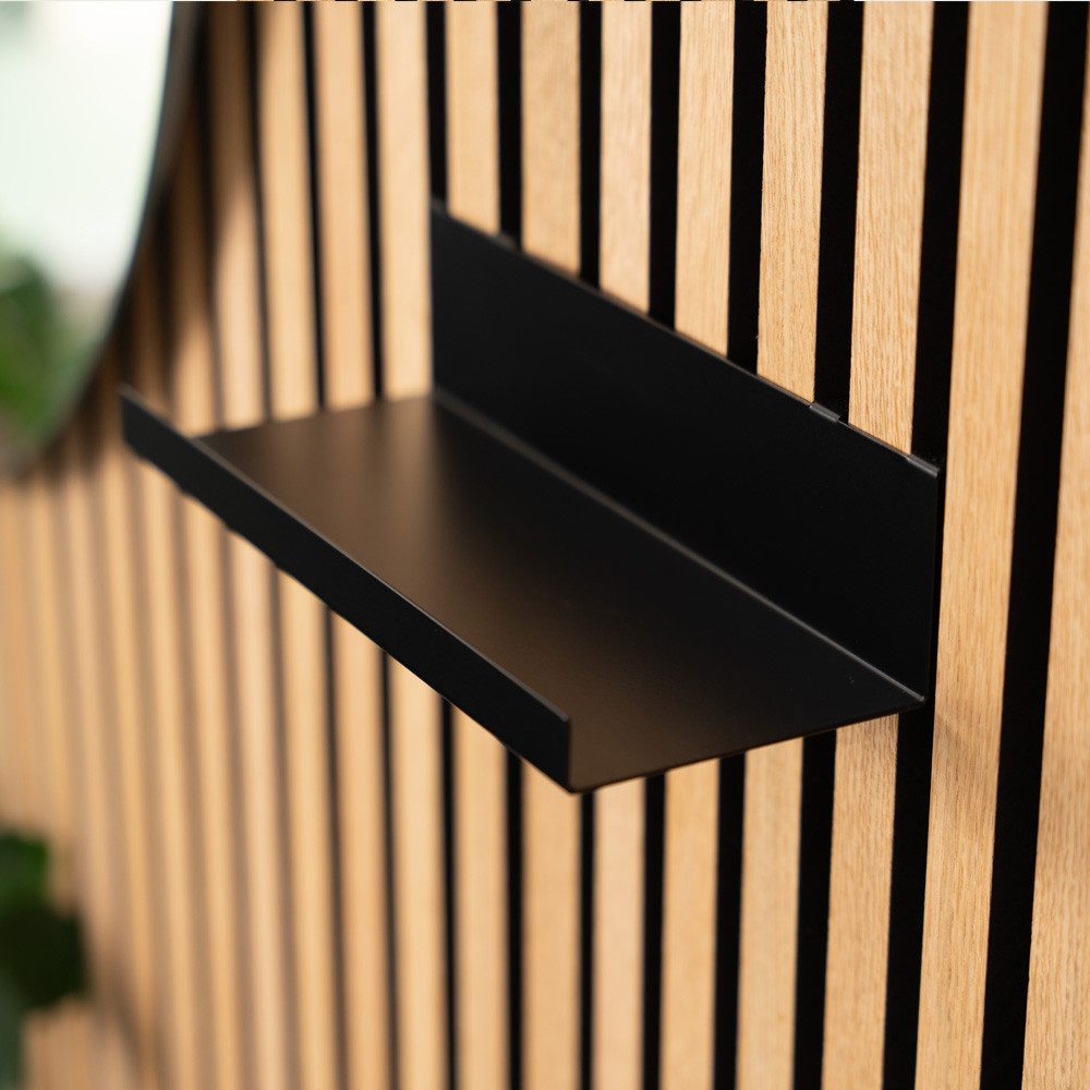 HOME DELUXE Deko-Wandregal Regal für Akustikpaneel RESONA, 25 x 11 cm schwarz Matt, Wandregal, Wandorganizer