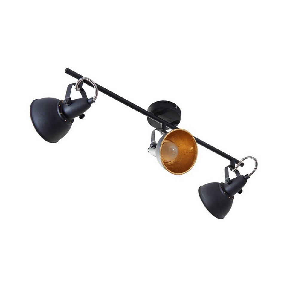 Deckenleuchte Retro Spotleuchte 3 Strahler Wohnzimmerlampe Gitter Gold, Metall, 3x E14 Fassungen Dxh 36x20 Cm 89072460 Deckenleuchte Retro Spotleuchte 3 Strahler Wohnzimmerlampe Gitter Gold, Metall, 3x E14 Fassungen Dxh 36x20 Cm 89072460