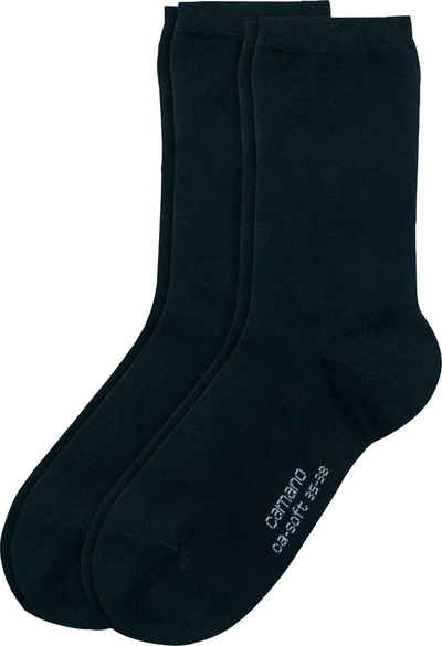 Camano Socken Damen-Socken 2 Paar Uni