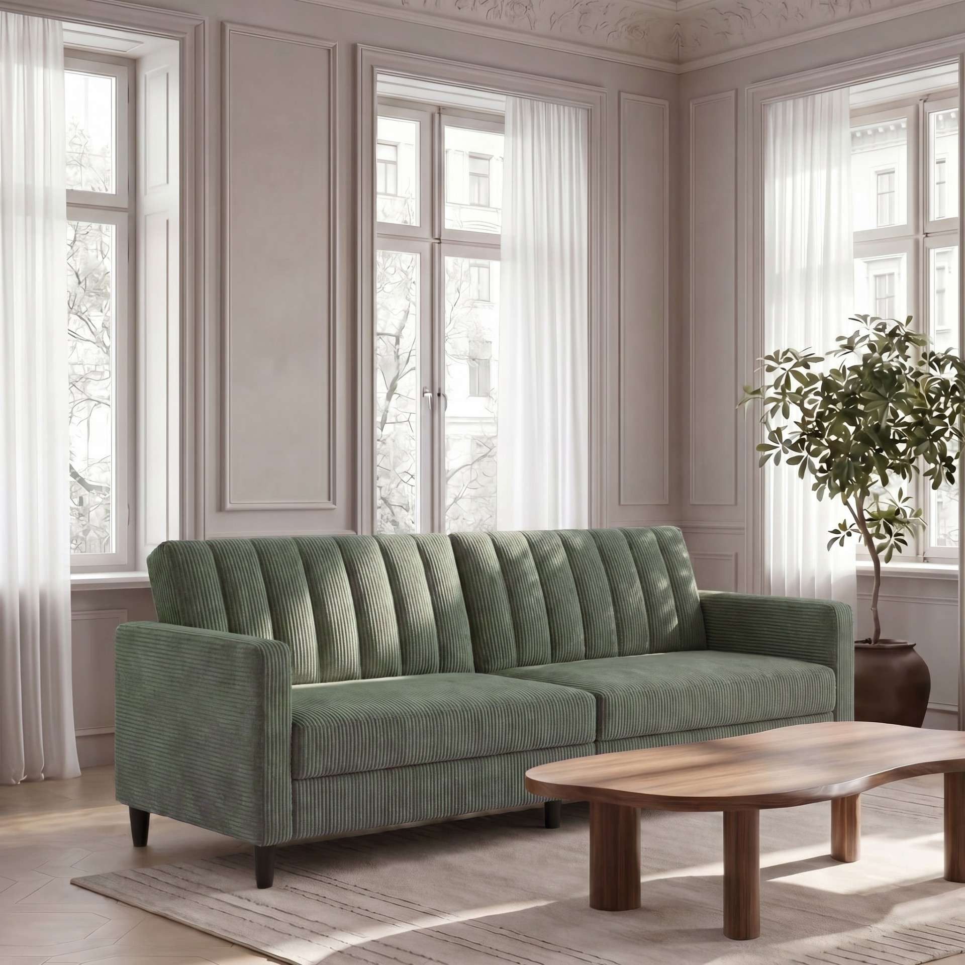 Dorel Home 3-Sitzer Celine, Rückenlehne 2-teilig und 3-fach verstellbar, Sitzhöhe 43 cm