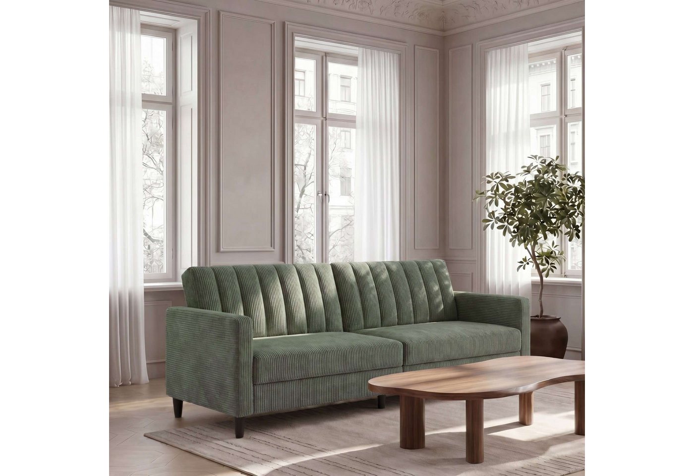 Dorel Home 3-Sitzer Celine, Rückenlehne 2-teilig und 3-fach verstellbar, Sitzhöhe 43 cm